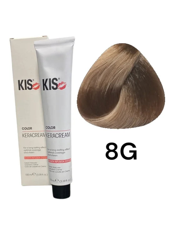 KIS 8G - Licht Goudblond KeraCream Color Haarverf 100ml.