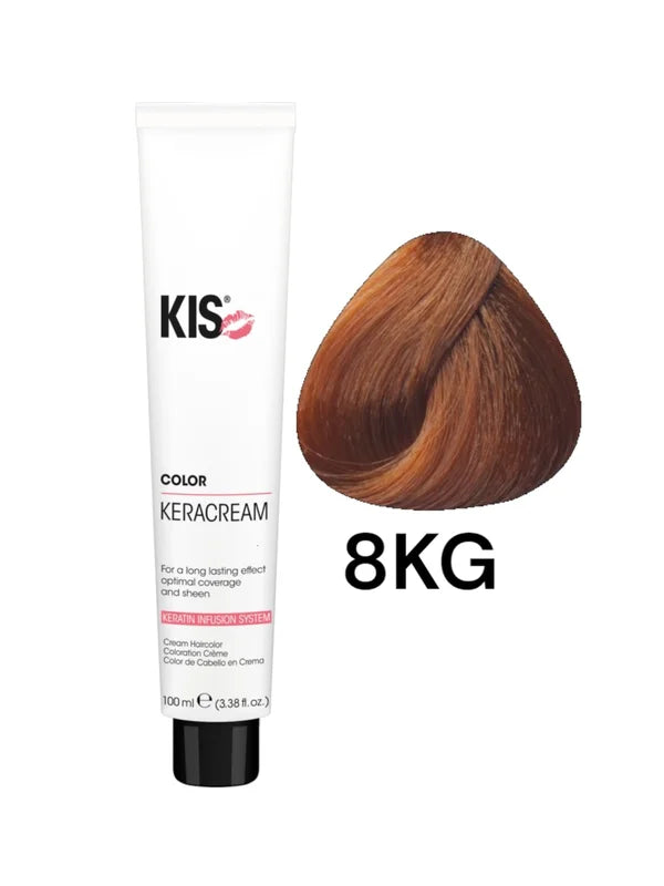 KIS 8KG - Licht Koper Goudblond KeraCream Color Haarverf 100ml.