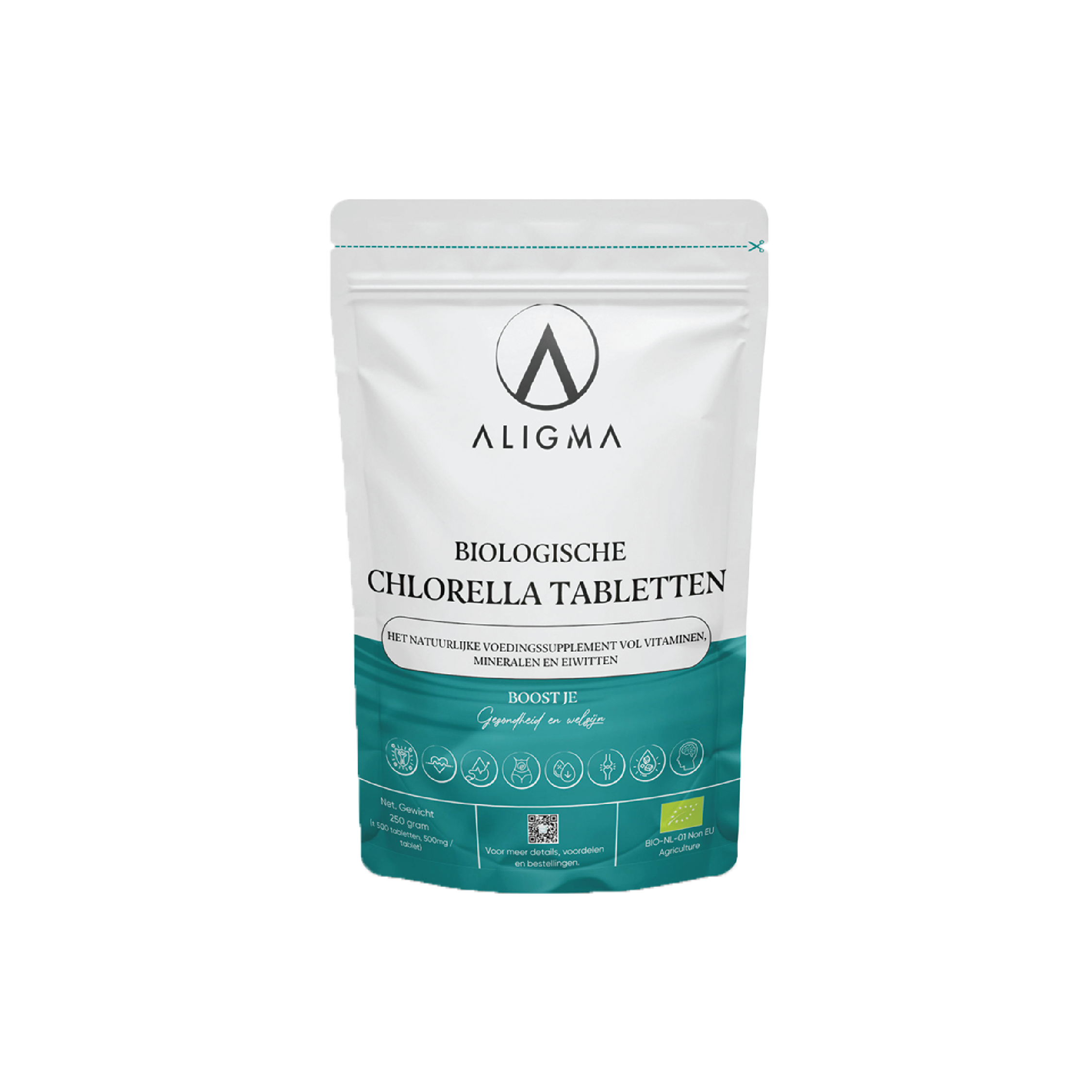 Biologische Chlorella Tabletten 500 stuks - (500 mg per tablet)