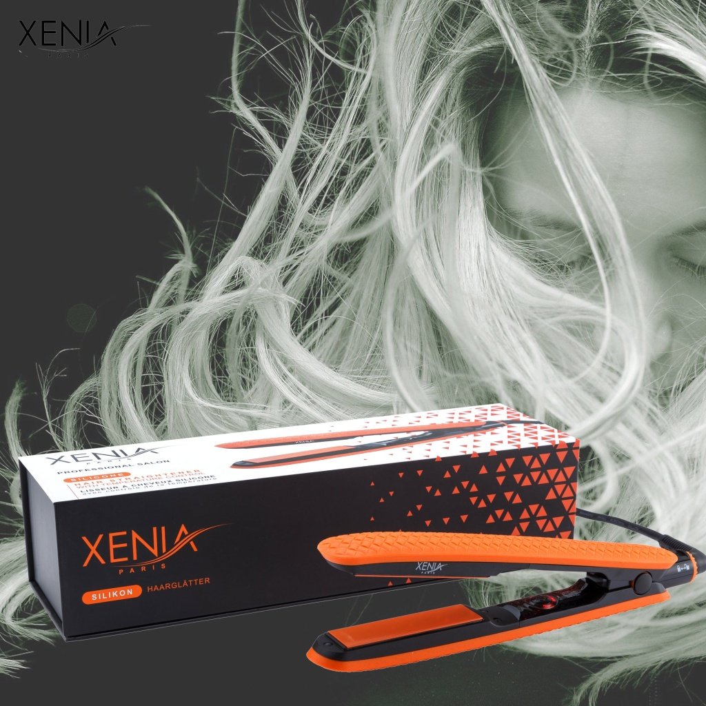 Xenia Paris JS-140209: Orange Silicone Hair Straightener MSY hair care